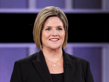 NDP leader Andrea Horwath takes part in the live leaders debate at CBC during the Ontario election in Toronto on Tuesday, June 3, 2014.