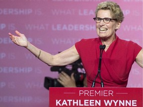 Premier Kathleen Wynne speaks in Toronto in 2014.