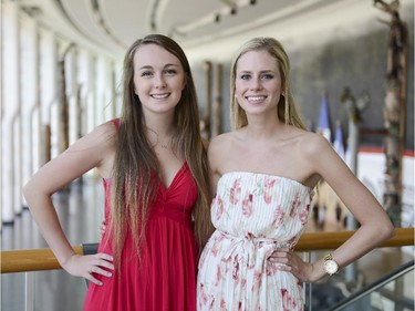 Rebecca Parker, left, and Vanessa Bennet, both grade 12 students from Longfields-Davidson Heights Secondary School, are prom representatives for their school and have been working with Studio 44 for almost a year to organize the prom which will be held at the Museum of History on June 25, 2014.