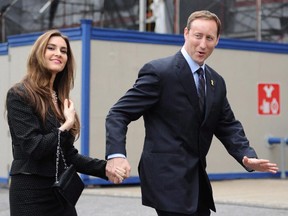 Peter MacKay arrives with Nazanin Afshin-Jam