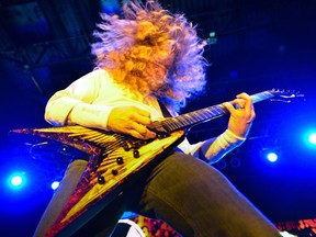 Lead singer Dave Mustaine with Megadeth performs at the Myth Nightclub on Nov. 23, 2013 in St. Paul, Minnesota.