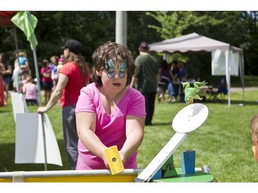 Megan Lescard, 9, at Saturday's Festival de la St-Jean, at Centre Richelieu in Vanier, June 21, 2014.