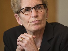 Ontario Premier and Liberal Party of Ontario leader, Kathleen Wynne, talks to the Ottawa Citizen editorial board Wednesday, June 4, 2014. (Darren Brown/Ottawa Citizen)