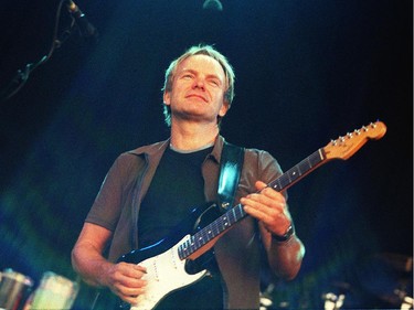 Sting plays at the Blues festival. In 2000.