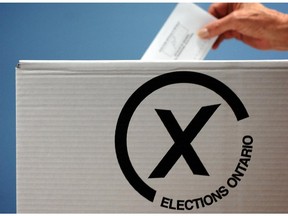 Elections Ontario ballot.