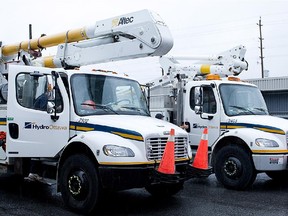 Hydro trucks, file photo.