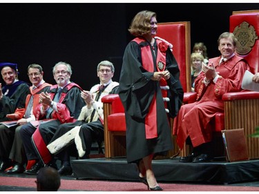 CTV News Anchor Lisa Laflamme received an Honorary Doctorate at the University of Ottawa Faculty of Arts graduation ceremonies at the National Arts Centre on Friday, June 13, 2014.