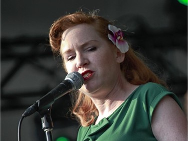 Alex Pangman performs on the main stage at the 2014 Ottawa Jazz Festival.