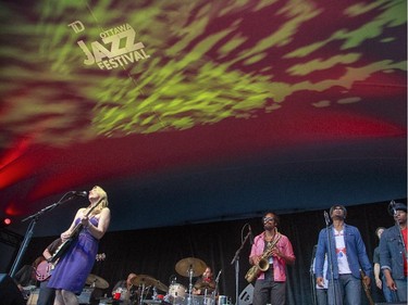 Tedeschi Trucks band performs on the main stage at the 2014 Ottawa Jazz Festival.