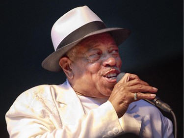 Delbert Nelson as Delbert and the Commotions perform on the main stage at the 2014 Ottawa Jazz Festival.