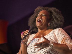 Dianne Reeves performs on the Main Stage at the 2014 Ottawa Jazz Festival.