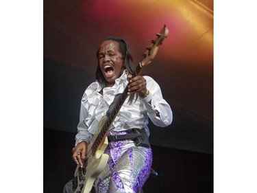 Verdine White of Earth, Wind and Fire on the Main Stage  for the 2014 Ottawa Jazz Festival.