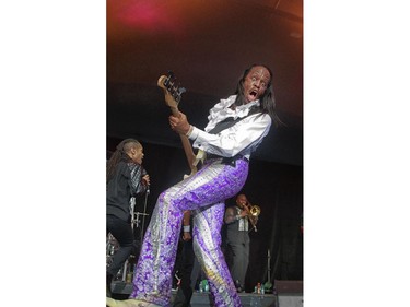 Verdine White of Earth, Wind and Fire on the Main Stage  for the 2014 Ottawa Jazz Festival.