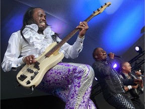 Verdine White , Philip Bailey and Ralph Johnson. Earth, Wind and Fire  on the Main Stage  for the 2014 Ottawa Jazz Festival.