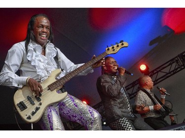 Verdine White , Philip Bailey and Ralph Johnson of Earth, Wind and Fire were  on the Main Stage of the 2014 Ottawa Jazz Festival.