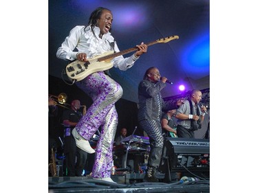 Verdine White , Philip Bailey and Ralph Johnson of Earth, Wind and Fire on the Main Stage for the 2014 Ottawa Jazz Festival.