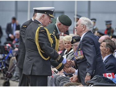 70th Anniversary of D-Day and the Battle of Normandy  David Johnston, Governor General and Commander-in-Chief of Canada, greets veterans at 70th Anniversary of D-Day and the Battle of Normandy  commemorative event on June 6, 2014, at the Canada Aviation and Space Museum, in Ottawa.