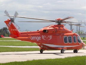 Ornge air ambulance service pilots flying an Agusta Westland AW139 chopper were targeted twice by a green laser beam around 2 a.m. Friday about five kilometres northeast of Ottawa airport.