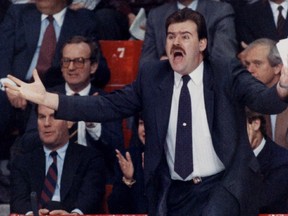 Pat Burns on the bench.