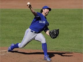 Toronto Blue Jays R.A. Dickey is the only knuckleball pitcher in the big leagues.