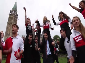 Canada's Olympic and Paralympic teams dance to Pharrell Williams' - 'Happy' with a special appearance by Justin Trudeau.