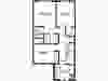 Second level floor plan of The Adirondack townhome by Glenview Homes at Monahan Landing.