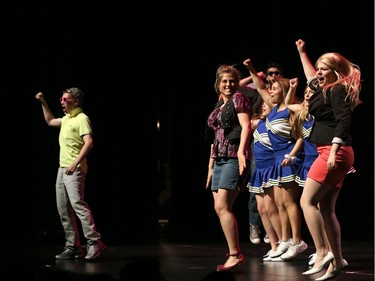 Students perform an excerpt from Legally Blonde, Philemon Wright Secondary School, during the 9th annual Cappies Gala awards, held at the National Arts Centre, on June 08, 2014, in Ottawa, Ont. (Jana Chytilova / Ottawa Citizen)   ORG XMIT: 0609 CappiesGala47