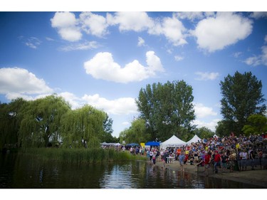 The 21st Tim Hortons Ottawa Dragon Boat Festival took place this past weekend at Mooney's Bay Park. (Ashley Fraser / Ottawa Citizen)