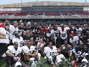 The Ottawa Redblacks held their first practice ever at the new TD Place stadium at Lansdowne Park Friday, June 27, 2014.