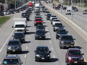 A typical Tuesday morning on the Queensway. GPS maker Tomtom says Ottawa has the third-worst traffic congestion in the country, and 12th worst in the Americas.