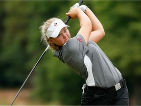 Amateur Brooke Henderson of Canada  hits her tee shot on the eighth hole during the third round of the 69th U.S. Women's Open at Pinehurst Resort & Country Club, Course No. 2 on June 21, 2014 in Pinehurst, North Carolina.