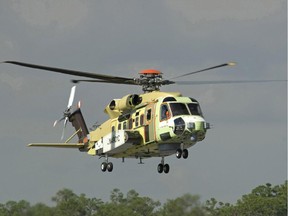 A CH-148 Cyclone takes  flight.