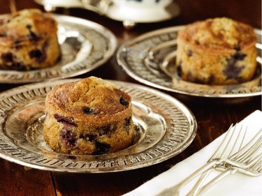 Warm Blueberry Brown Butter Cakes by Chef Jeff McCourt, from Flavours of Prince Edward Island.