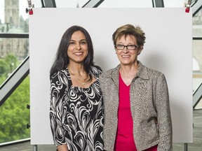 Ramanjit Kaur stands with Jo-Anne Ferguson, right, the Canadian volunteer she was paired with a decade ago.