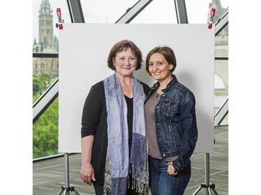 WOW Ambassador Patricia Carson, left, and Hasmik Minasyan, right.