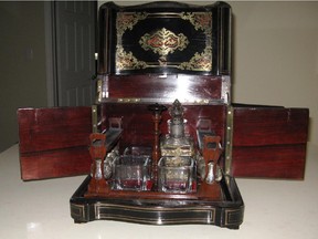A French liqueur cabinet was likely made about 1875 and is quite rare.