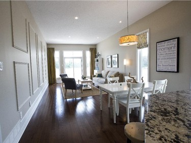 Dining and living room area of the Meadowview.