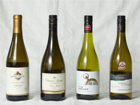 Kendall-Jackson ‘Vintner’s Reserve’ Chardonnay 2012; Domaine Laroche ‘Saint Martin’ Chablis 2012; Tic Tok Pocketwatch Chardonnay 2012; Château des Charmes Chardonnay Musqué 2012