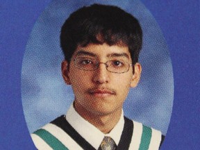 2014 high school yearbook photograph of Stephen Arthuro Solis-Reyes, 19, in London, Ontario. Police have charged a 19-year-old man from London, Ont., in connection with the loss of taxpayer data from the Canada Revenue Agency website.
