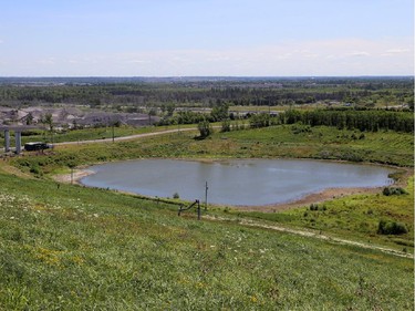 A pond as seen from the top of "Carp Mountain" at Carp Road landfill.