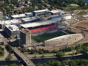 Aerials of various locations around the city including Lansdowne Park. Assignment 117633 Photo taken at 22:25 on July 9, 2014. (Wayne Cuddington/Ottawa Citizen)