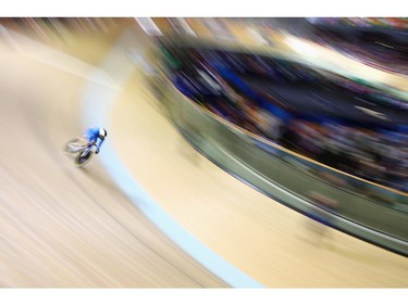 GLASGOW, SCOTLAND - JULY 26:  Eleanor Richardson of Scotland competes in the women's sprint qualifying at Sir Chris Hoy Velodrome during day three of the Glasgow 2014 Commonwealth Games on July 26, 2014 in Glasgow, United Kingdom.