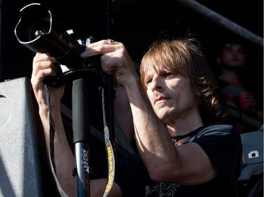 Bluesfest photographer Steve Gereke shooting pix of the band "Tyler, the Creator" on the Claridge Homes Stage at Bluesfest.