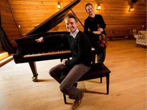 Carson Becke, left, shown with his brother Tait, has been programming a summer music festival for several years now, in the hay loft of his parents' farm, which is acoustically fabulous and is frequently used for recording projects by musicians from near and far. This year's focus of Festival Pontiac Enchanté, which takes place July 18 to July 20, is the music of Richard Strauss in celebration of his 150th birthday.