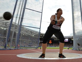Perth's Sultana Frizell, 29, threw 71.69 metres on Monday, July 28, 2014 to claim gold in the hammer throw at the Commonwealth Games in Glasgow.