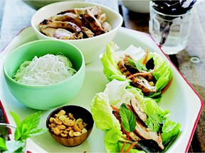 Chinese Grilled Chicken and Bibb Lettuce Wraps
from Fresh From the Farm by Susie Middleton. Photo credit: Alexandra Grablewski.