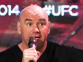 Dana White, CEO of the UFC (Ultimate Fighting Championship) delivered the keynote speech at the Canadian Sponsorship Forum held at the Westin in Ottawa, July 09, 2014. (Jean Levac / Ottawa Citizen)  ORG XMIT: UFC