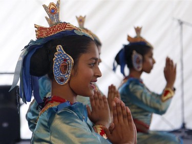 Diliksha Fernando of the Ottawa Sri Lankan dance group performs at the Carnival of Cultures at City Hall in Ottawa on Saturday, July 5, 2014.