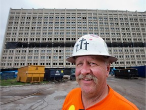 Eric Kelly of Advanced Explosives Demolition as the Sir John Carling Building located at the Experimental Farm near the Observatory is slated for demolition by implosion.