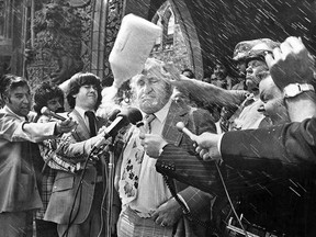 It was thanks to the handy milk jug that dairy farmers were able to douse then-agriculture minister Eugene Whelan during a demonstration by dairy farmers in 1976
